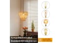 Nettlife Pendelleuchte Esstisch Rattan 150cm E27 1-flammig Boho Retro Bild 1