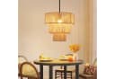 Nettlife Pendelleuchte Esstisch Rattan 150cm E27 1-flammig Boho Retro Bild 2
