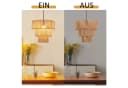 Nettlife Pendelleuchte Esstisch Rattan 150cm E27 1-flammig Boho Retro Bild 5