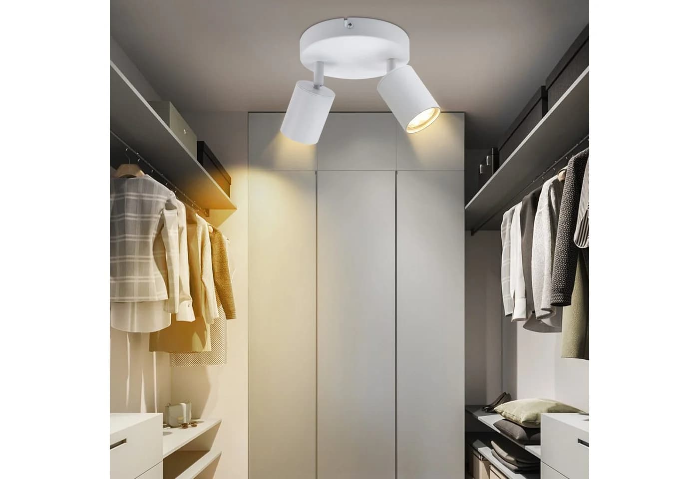 Nettlife Deckenstrahler 2 Flammig Schwarz GU10 Modern Schwenkbar