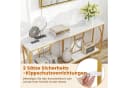 COSTWAY Konsolentisch schmal Marmor mit geometrischem Metallrahmen Gold Bild 5