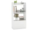 COSTWAY Bücherregal mit Schublade 2 Fächer Weiß Braun Bild 2
