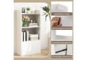 COSTWAY Bücherregal mit Schublade 2 Fächer Weiß Braun Bild 5