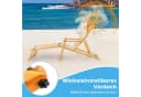COSTWAY Gartenliege mit Dach, verstellbar, aus Massivholz Bild 1