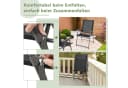 COSTWAY Gartenstuhl Klappstühle 2 St. Schwarz mit Armlehnen Bild 3