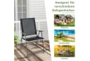 COSTWAY Gartenstuhl Klappstühle 2 St. Schwarz mit Armlehnen Bild 5