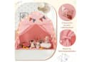 COSTWAY Spielzelt Kinder Spielhaus Rosa Boho-Stil 157x98x148cm Bild 3
