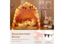 COSTWAY Spielzelt Kinder Spielhaus Rosa Boho-Stil 157x98x148cm Bild 5