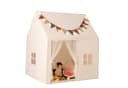 COSTWAY Spielzelt Spielhaus Kinder Indoor Beige Lichterketten Flaggen Bild 2