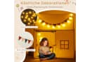 COSTWAY Spielzelt Spielhaus Kinder Indoor Beige Lichterketten Flaggen Bild 3