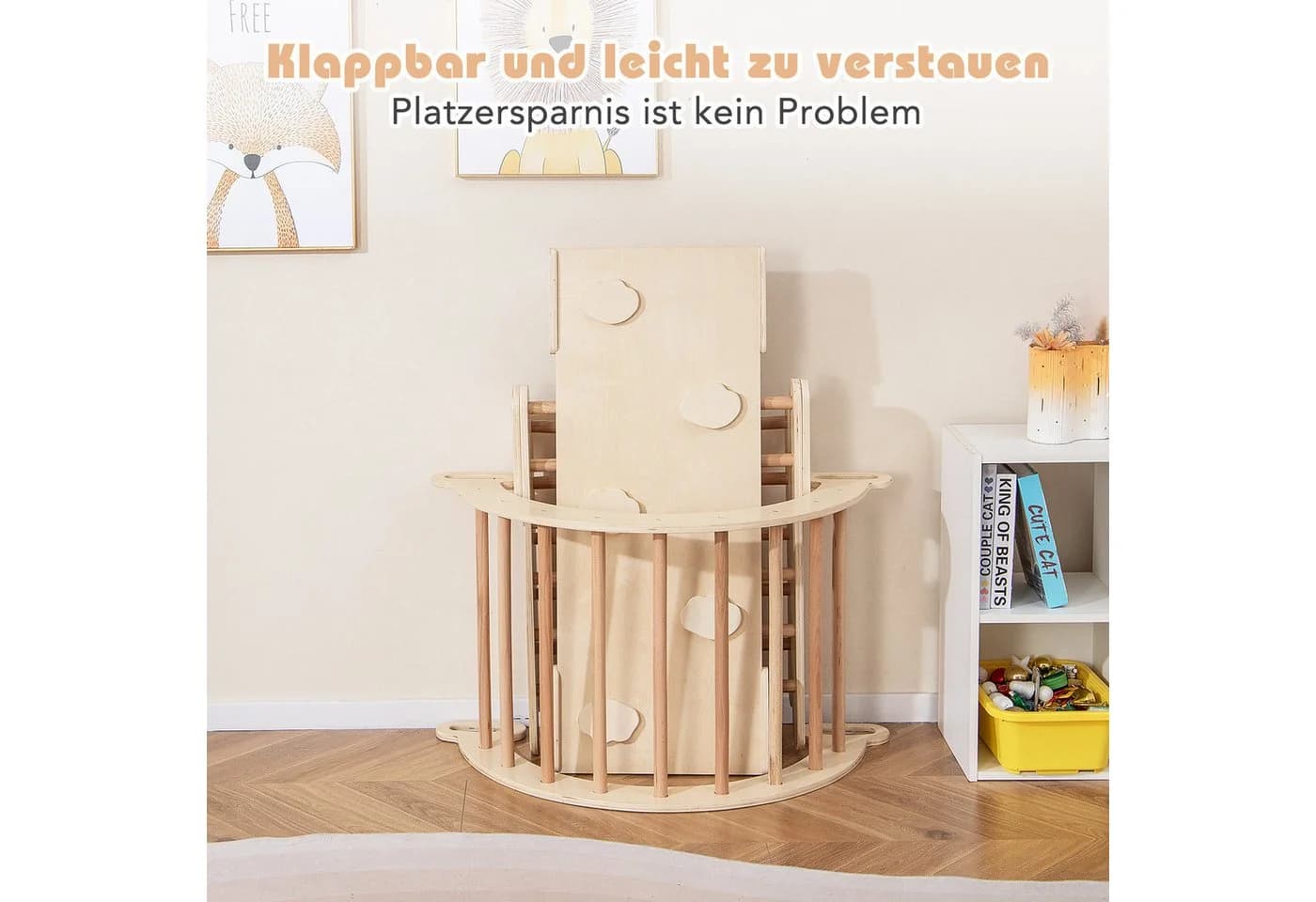 COSTWAY Klettergerüst 4 in 1 Kletterbogen mit Rampe Tragfähigkeit 50kg