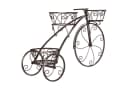 COSTWAY Blumenständer mit 3 Körben, Pflanzenständer Fahrrad, Metall, Bronze Bild 2