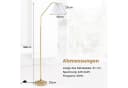 COSTWAY Stehlampe 168 cm Gold Verstellbarer Lampenkopf Bild 3