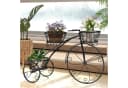 COSTWAY Blumenständer 3 Körbe Pflanzenständer Fahrrad Schwarz Bild 1