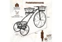 COSTWAY Blumenständer 3 Körbe Pflanzenständer Fahrrad Schwarz Bild 4