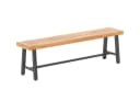 COSTWAY Gartenbank 3-Sitzer Akazie Metall wetterfest Bild 2
