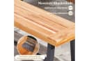 COSTWAY Gartenbank 3-Sitzer Akazie Metall wetterfest Bild 4