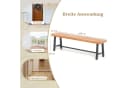 COSTWAY Gartenbank 3-Sitzer Akazie Metall wetterfest Bild 5