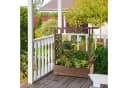 COSTWAY Hochbeet mit Rankgitter & Dach Tannenholz Braun Bild 1