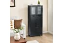COSTWAY Badschrank mit Schublade, verstellbarem Regal, weiß 128cm Bild 1