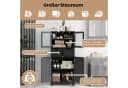 COSTWAY Badschrank mit Schublade, verstellbarem Regal, weiß 128cm Bild 3