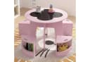 COSTWAY Kindersitzgruppe 5-tlg. Rosa mit Stauraum Bild 2