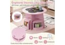 COSTWAY Kindersitzgruppe 5-tlg. Rosa mit Stauraum Bild 3