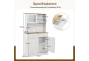 KOMFOTTEU Küchenbuffet mit Mülleimerhalter Weiß/Natur MDF Bild 3