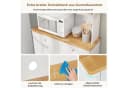 KOMFOTTEU Küchenbuffet mit Mülleimerhalter Weiß/Natur MDF Bild 4