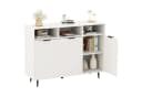 KOMFOTTEU Sideboard Küchenschrank Buffetschrank Weiß 3 Türen 3 Fächer Bild 2