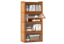 KOMFOTTEU Bücherregal, Vitrinenschrank aus Bambus Bild 2