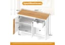 KOMFOTTEU Sideboard Buffetschrank mit Schubladen & Schrank Weiß/Natur Bild 5