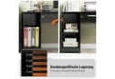 COSTWAY Eckschreibtisch L-Form mit Ladestation, Schrank & 2 Schubladen Bild 4