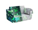 COSTWAY Kindersessel 2-in-1 Klappsofa mit Decke grau Bild 2
