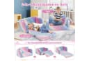 COSTWAY Kindersessel Klappsofa 2-in-1 Leuchtend mit Decke Bild 1