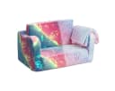 COSTWAY Kindersessel Klappsofa 2-in-1 Leuchtend mit Decke Bild 2