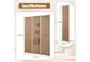 COSTWAY Raumteiler 170x121cm 3-tlg. Beige Bild 5