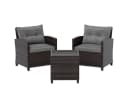 COSTWAY Gartenlounge-Set 3-tlg. Rattan Bild 2