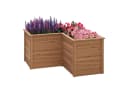 COSTWAY L-förmiges Hochbeet Tannenholz 120x120x63cm Bild 2