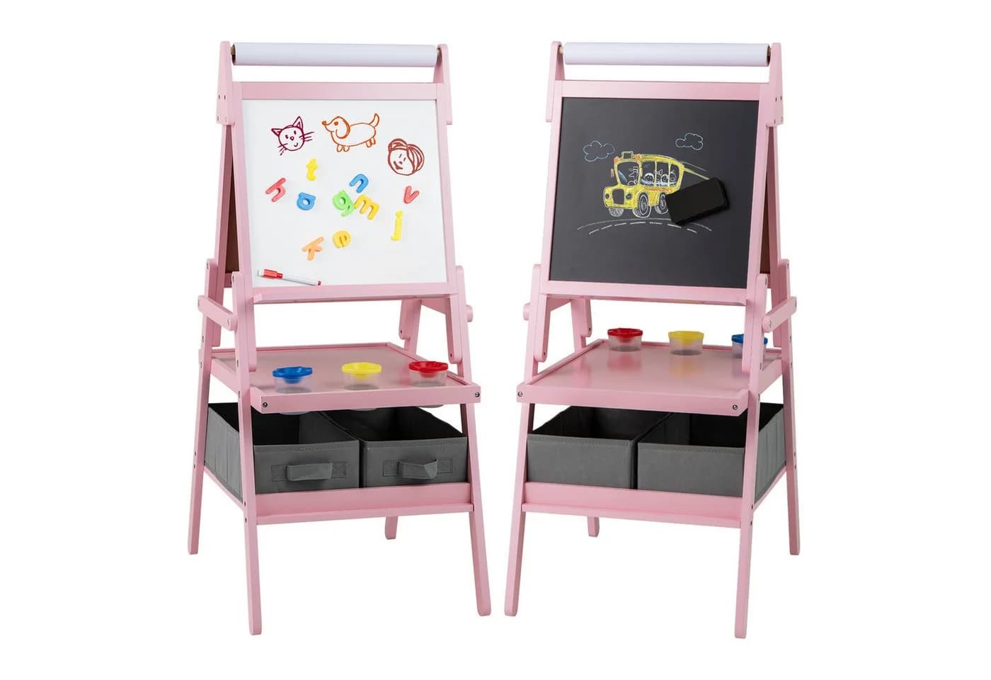 COSTWAY 3 in 1 Kinder magnetisch Kreidetafel doppelseitig - Bild 2