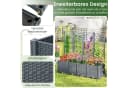 COSTWAY Blumenkasten 2-tlg. Grau mit Rankgitter Bild 5