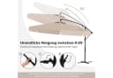COSTWAY Sonnenschirm Ampelschirm Beige mit Volant & Schutzhülle Bild 4