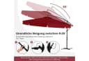 COSTWAY Sonnenschirm Ampelschirm Rot mit Volant und Schutzhülle Bild 4