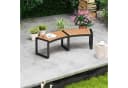 COSTWAY Gartenbank Akazienholz wetterfest 2-3 Sitzer Bild 1