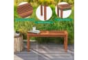 KOMFOTTEU Gartenbank Hartholz Braun 2-Sitzer Bild 5