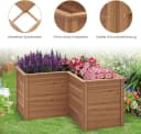 KOMFOTTEU Hochbeet Gartenbeet L-förmig Pflanzenkasten Bild 4