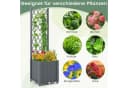 KOMFOTTEU Blumenkasten Hochbeet mit Rankgitter Braun Bild 1
