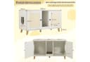 COSTWAY Katzenschrank Weiß Katzenklo mit Eingang Bild 4