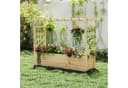 COSTWAY Hochbeet Kiefernholz mit Rankgitter & Dach Bild 1
