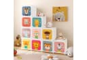COSTWAY Kinderkleiderschrank mit 2 Kleiderstangen und 12 Würfeln, erweiterbar Bild 1